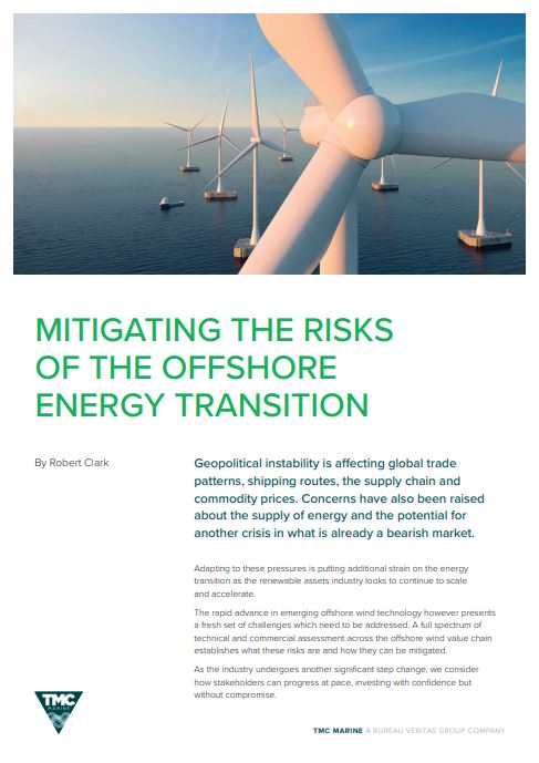 Mitigating The Risks Of The Offshore Energy Transition 