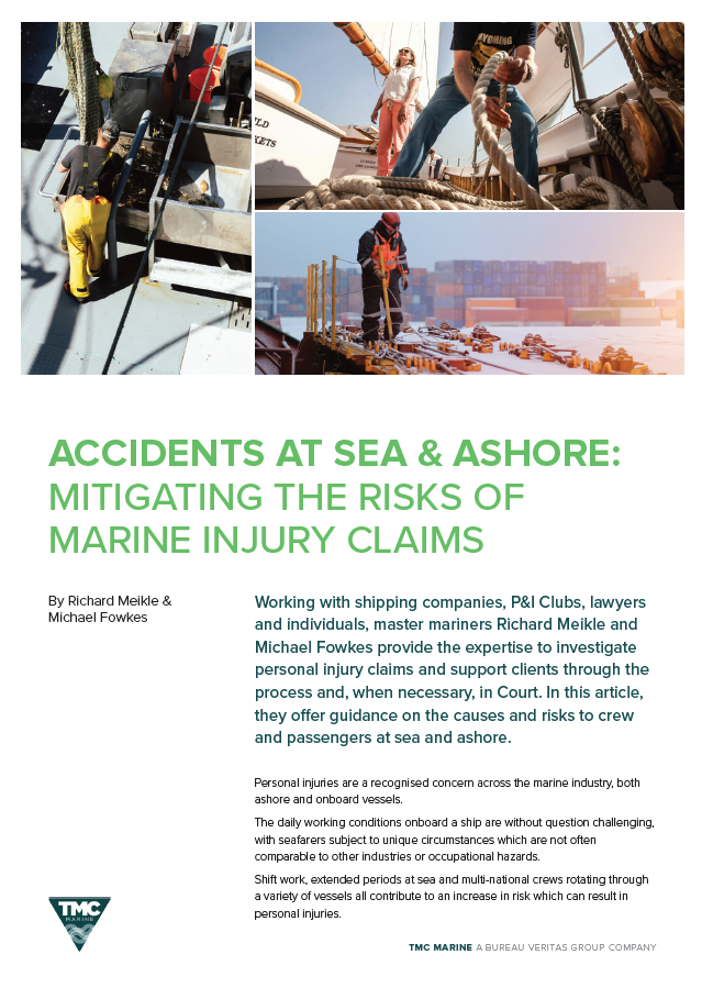 Accidents at Sea & Ashore: Mitigating the risks of Marine injury claims